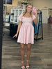 Laurent - Brocade Print Dress Light Pink