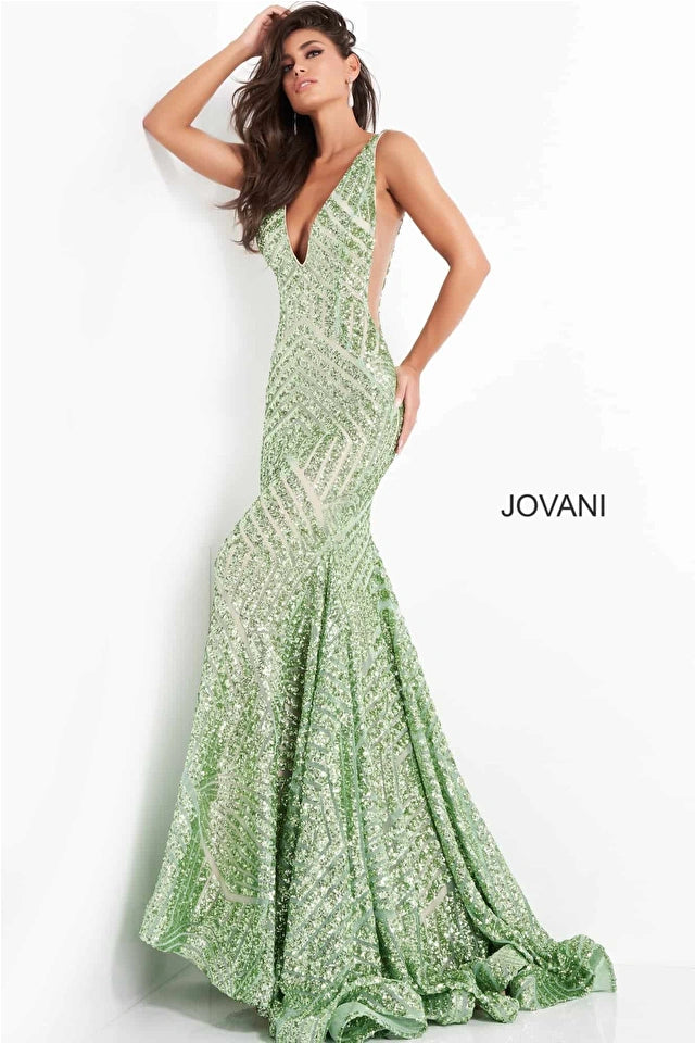 Jovani 59762 | IN STOCK IRIDESCENT TEAL SIZE 2