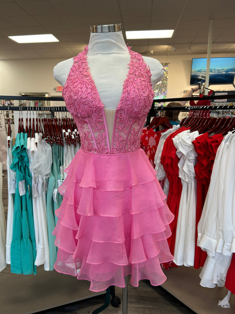 Sherri Hill 56657 IN STOCK BRIGHT PINK SIZE 6