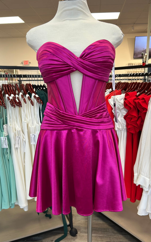 Sherri Hill 56535 INSTOCK MAGENTA SIZE 8