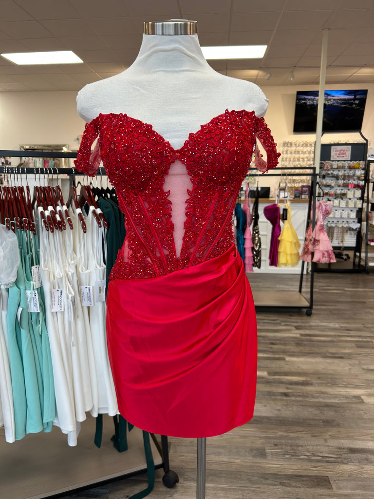 SHERRI HILL 57350 IN STOCK PEACOCK SIZE 4 + IN STOCK PINK SIZE 2 + IN STOCK RED SIZE 8