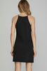 Azalea- High Neck Heat stone Dress- Black