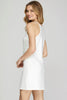 Azalea- High Neck Heat stone Dress - Off White