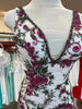 SHERRI HILL 57258 IN STOCK Ivory/Fuchsia Print size 2