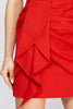 Blaise - Side Ruffle Cami Dress - Red