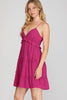 Carnation- Textured Tiered Cami Dress- Fuchsia