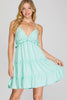 Carnation- Textured Tiered Cami Dress- Mint