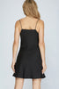 Celine - Cowlneck Woven Dress - Black