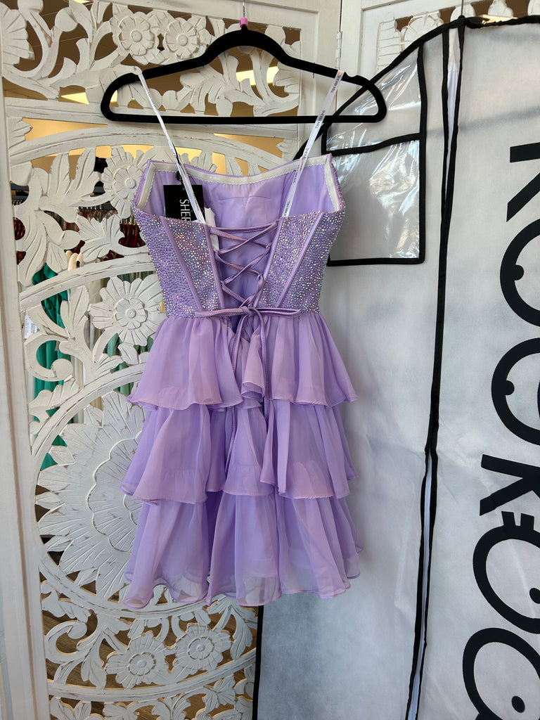 SHERRI HILL 57404 IN STOCK LILAC SIZE 0