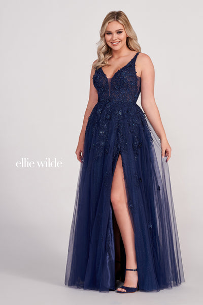 Ellie Wilde Prom Style EW34017 | IN STOCK PURPLE SIZE 8