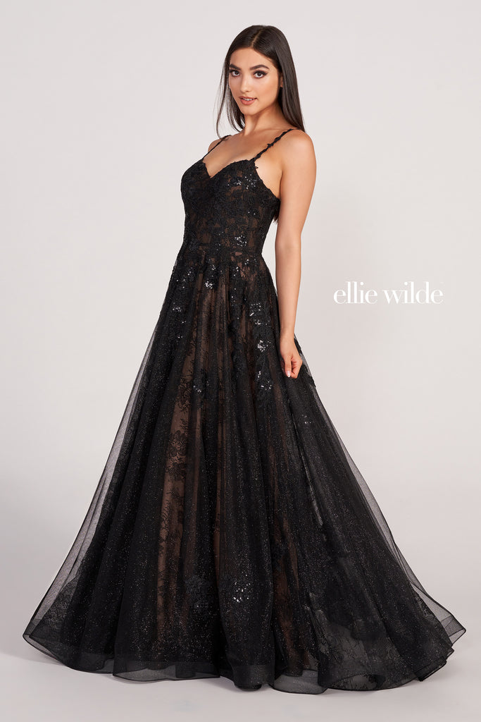 Ellie Wilde Prom Style EW34117 IN STOCK WINE SIZE 20