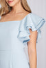 Esme - Ruffle Sleeved Dress - Light Blue