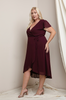 Everleigh - Burgundy Midi Dress - Plus Size