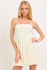 Franklin - Strapless short bubble hem dress - Ivory