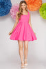 Last Word - Bustier Bubble Hem Dress - Candy Pink