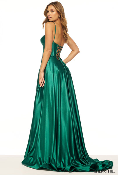 Sherri Hill Style 54908 IN STOCK NEON GREEN SIZE 2 READY TO SHIP