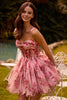 SHERRI HILL 57380 IN STOCK Blush/Red Print Size 4