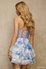 SHERRI HILL 57531 IN STOCK Ivory/Blue print size 6