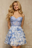 SHERRI HILL 57531 IN STOCK Ivory/Blue print size 6