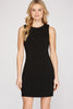 Simone- Sleeveless Dress- Black