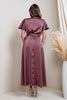 Sadie - Short Sleeve Maxi Dress - Deep Mauve