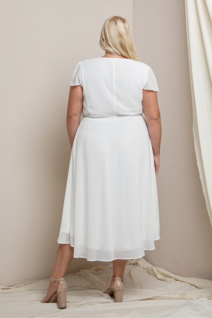 Everleigh - Ivory Midi Dress - Plus Size