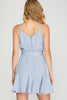 Large: Romily - Cami Dress with Waist Tie - Ice Blue