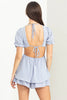 Amara - Cut Out Romper - Light Blue