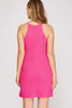 Brielle - MEDIUM: Woven Shift Dress - Pink