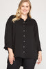 Camisa - Long Sleeve Button Down - Black