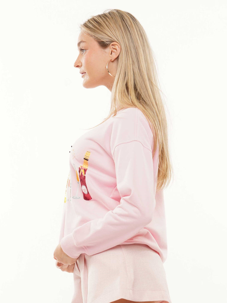 Celebrate - Pink Sweatshirt - With Sequin Detail