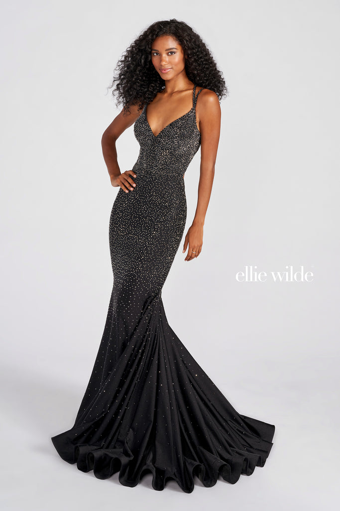 Ellie Wilde Prom Style EW122001 | EMERALD SIZE 10 IN STOCK READY TO SHIP