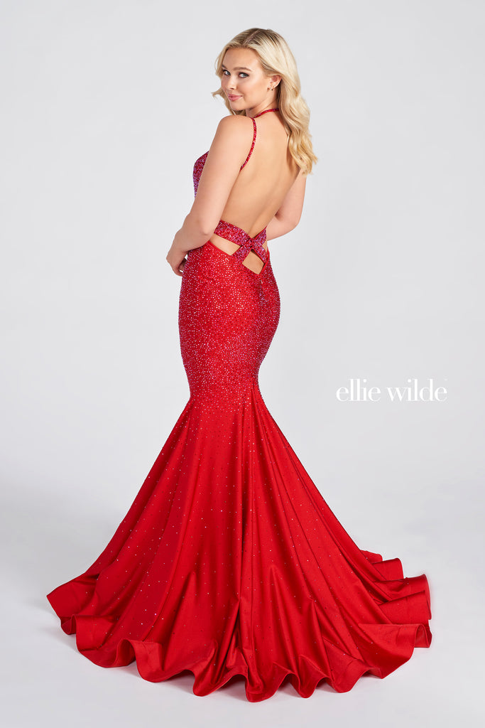 Ellie Wilde Prom Style EW122001 | EMERALD SIZE 10 IN STOCK READY TO SHIP