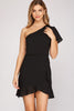 Ember - One Shoulder Dress - Black