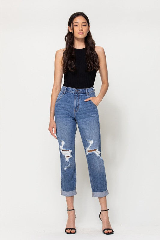 Beneficial Super High Rise Mom Jeans – Nich Boutique