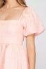 Laurent - Brocade Print Dress Light Pink
