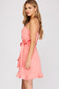 Liana - Woven Dress with Ruffled Skirt - Bubblegum