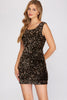 Luisa - Sequin Dress with Back Cut Out - Bronze