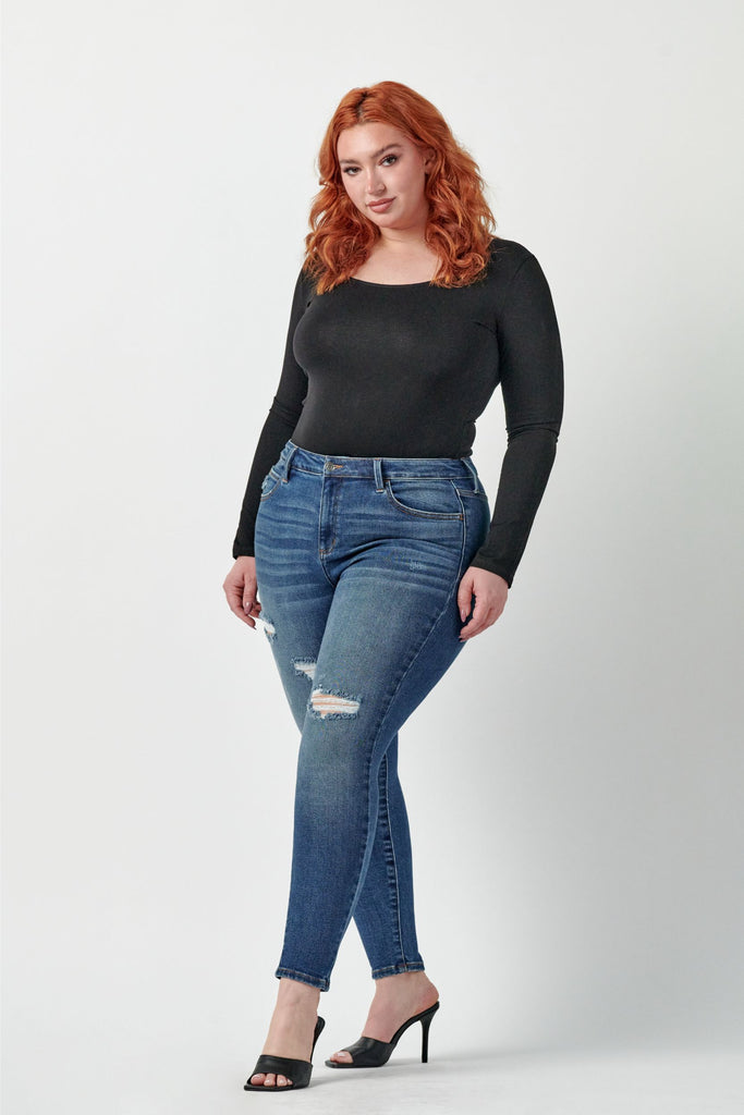 McGraw- Plus Size Mid Rise KooKoo\'s Nest – Skinny Jeans