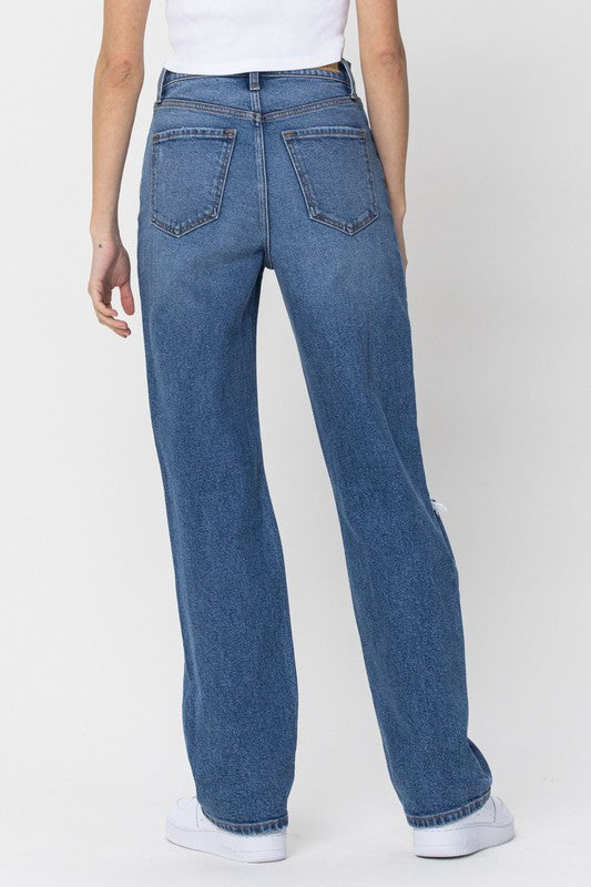 Mercury - Medium Wash Distressed Dad Jeans