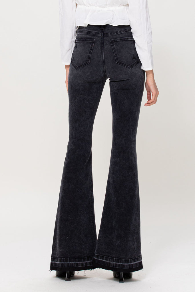 Nelson - High Rise Flare Jeans Black