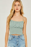 Oh Baby - Knit Cami Top - Verdigris