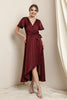 Sadie - Short Sleeve Maxi Dress - Cabernet