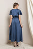 Sadie - Short Sleeve Maxi Dress - French Blue