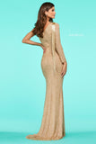 Sherri Hill Style 53687 IN STOCK GOLD SIZE 6 READY TO SHIP