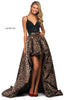 Sherri Hill Style 53721 IN STOCK BLACK/ANIMAL SIZE 8 READY TO SHIP
