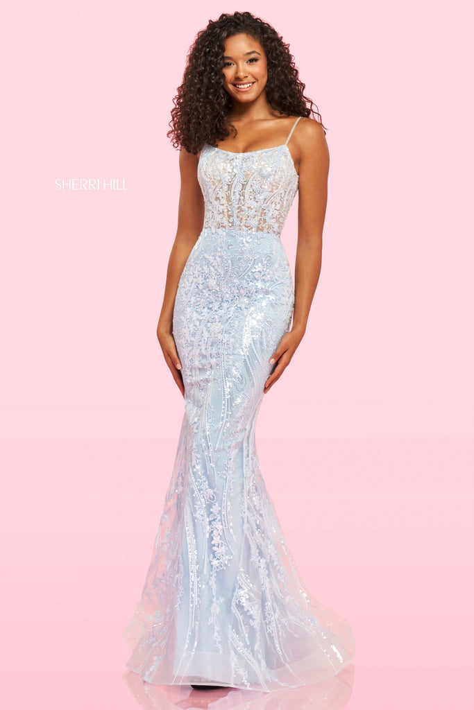 Sherri Hill Style 54275 IN STOCK PERIWINKLE SIZE 16