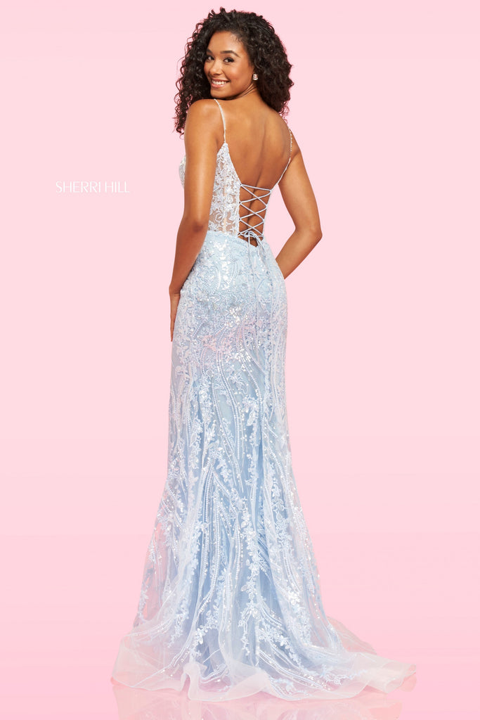 Sherri Hill Style 54275 IN STOCK PERIWINKLE SIZE 16