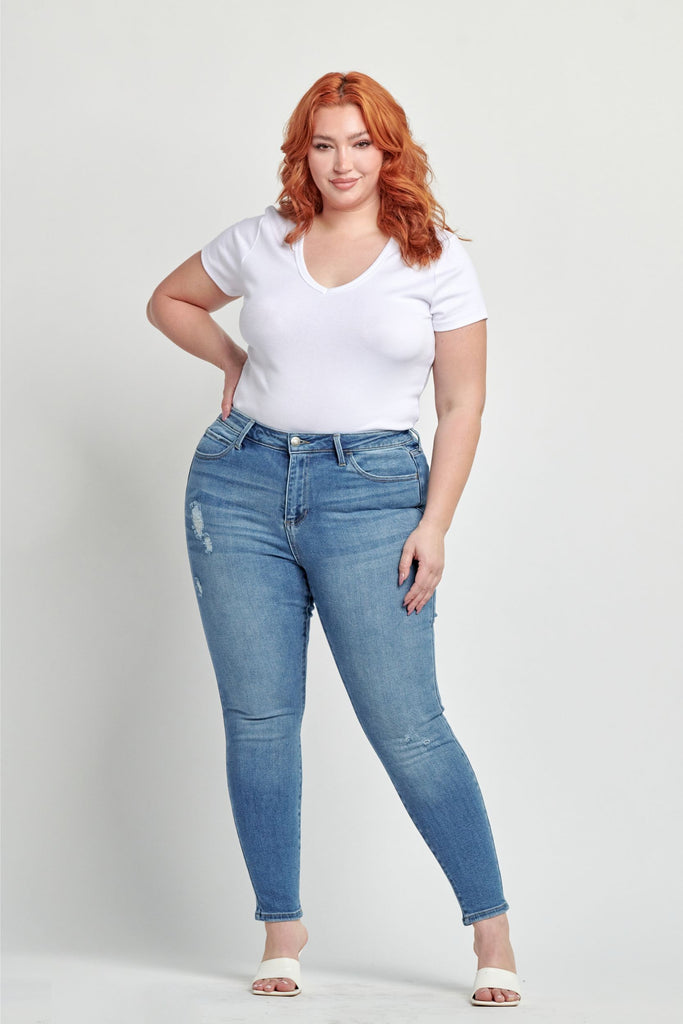 Stapleton - Plus Size Mid Rise Skinny Jeans