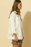 Stateside - Oversized Distressed White Jean Jacket